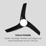 thumbnail of Klarstein Figo Deckenventilator 2-in-1 mit Deckenleuchte Ø 132 cm Schwarz 132