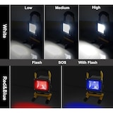 thumbnail of Holofote LED portátil recarregável de 30 W, holofote à prova de água, holofote alimentado por bateria, lâmpada de trabalho para exterior