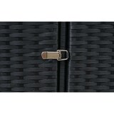 thumbnail of PROREGAL 2er-Mülltonnenverkleidung | HxBxT 176x130x131cm | Poly-Rattan 2x120l | Schwarz | Mülltonnenbox Mülltonnenabdeckung