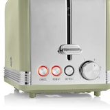 thumbnail of SWAN ST19010GNEU Retro Tostadora Pan Ranura Ancha 2 Rebanadas, Regulador Nivel de Tostado, Descongelación, Verde, 800W