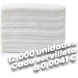 thumbnail of Servilletas miniservis 17x17 blanco gofrado 1 capa Blancoplata 12000 unidades