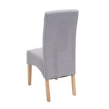 thumbnail of Silla de comedor Latina, silla de cocina Silla, tela/textil ~ gris claro, patas claras