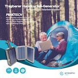 thumbnail of Tragbarer solarbetriebener Handkurbel-Generator Dynamo-Power Bank mit LED-Taschenlampe 80 Watt  1 Stück