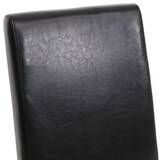 thumbnail of 6er-Set Esszimmerstuhl Stuhl Küchenstuhl klassisch und zeitlos  | HxBxT 90x43x56cm | Sitzhöhe 45cm |  Kunstleder  |  dunkle Beine |  Schwarz