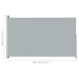thumbnail of Auvent latéral rétractable de patio 200x300 cm Gris Modèle Atlas Élégance