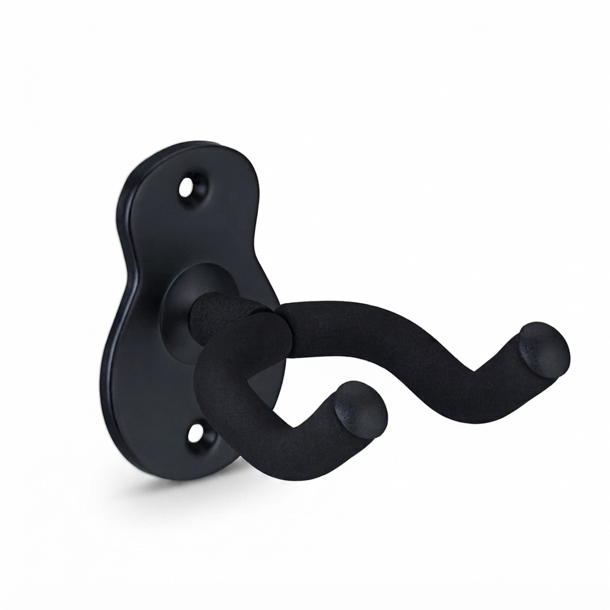 Relaxdays Gitarrenhalter für die Wand, 3er Set, drehbare Gabel, Metall, Gummipolsterung, Gitarrenwandhalter, schwarz