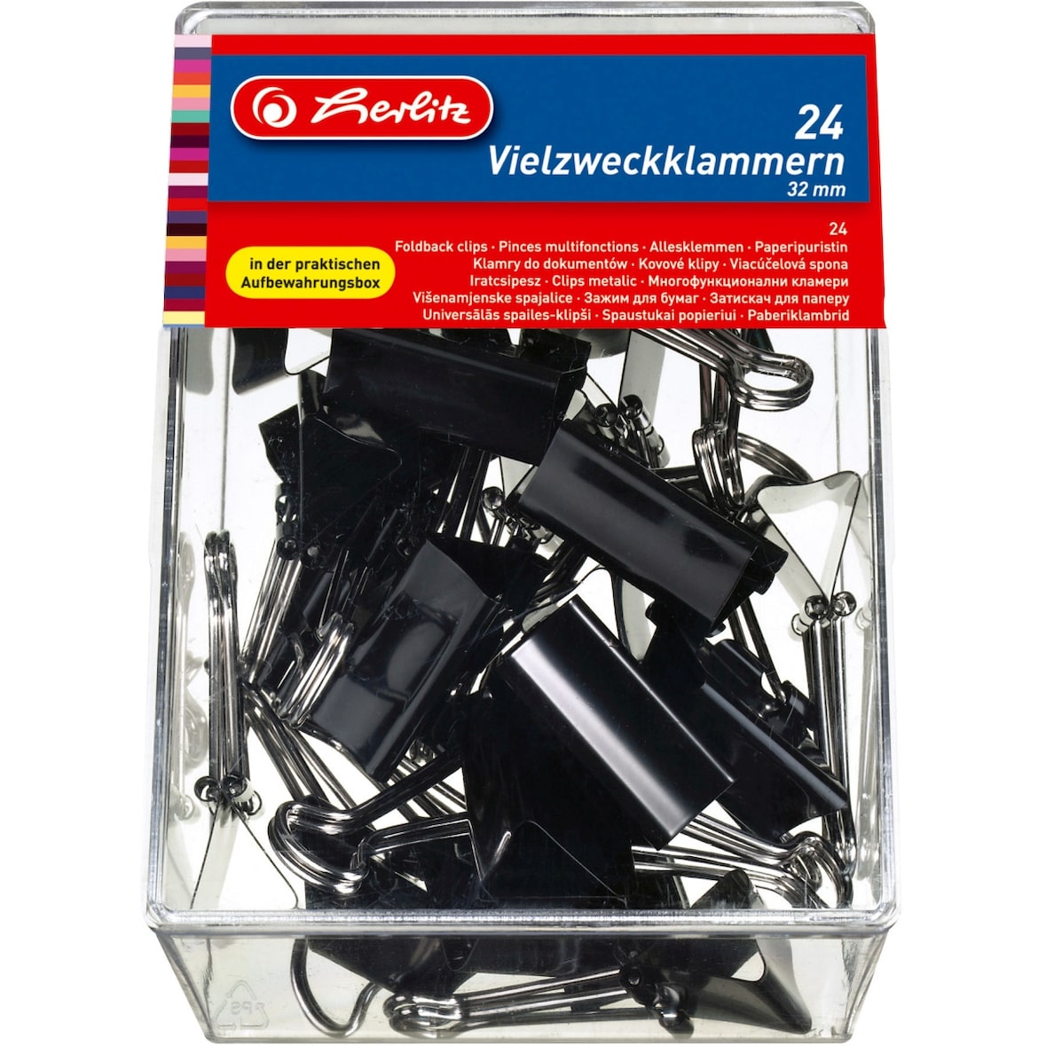 Vielzweckklammern 32mm VE=20x24 Stück schwarz