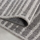 thumbnail of Teppich Outdoor Gestreift Wetterfest Waschbar Strapazierfähig Balkon Terrasse Küche OEKO-TEX Grau 120x170 cm – ORLA von Kadima Design