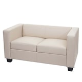thumbnail of 2er Sofa Couch Loungesofa Lille ~ Leder, creme