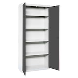thumbnail of SimonRack Armoire Métallique de Rangement 1800x600x400, 2 Portes, 4 Étagères, Charge 75 kg par Niveau, Blanc/Anthracite - Simonlocker