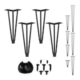 thumbnail of Relaxdays Hairpin Legs, 4er Set, 3 Streben, Metall, Haarnadel Tischbein für Hocker, Tisch & Schrank, 30 cm hoch, schwarz