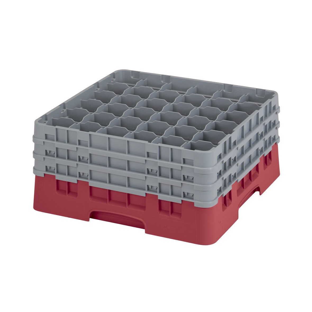 CAMBRO - 36S738-416 - Cestino per il lavaggio 36 comp. 3 altezze - 7,2 cm Ø máx. - alt. máx. 20 cm - 50 x 50 x 22,5 cm - Mirtillo