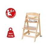 thumbnail of Roba Chaise Haute évolutive Born Up 2 En 1 + Transat Inclinable - Sternenzauber - Des La Naissance - Bois Naturel