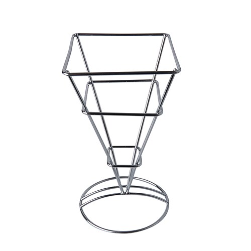 PAPSTAR 6 Halter, Metall eckig 17,5 cm x 9,3 cm x 9,3 cm für Spitztüten