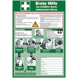 thumbnail of Aushang, Erste Hilfe bei Unfällen durch elektrischen Strom - praxisbewährt - 410x595x1.5 mm Kunststoff