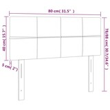 thumbnail of vidaXL LED Kopfteil Dunkelblau 80x5x78/88 cm Samt