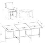 thumbnail of Tuinmeubelset Raloso H. 74 x L. 170 x P. 110 cm Bruin