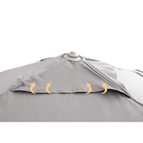 thumbnail of METRO PROFESSIONAL Parasol à 4 têtes TOMOKO, aluminium / polyester, 4 x 4 m, protection UV50+, hydrofuge, argent / platine