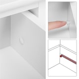 thumbnail of Yaheetech 2 Stück Nachttisch Nachtschrank mit Schublade und Ablag Beistelltisch Sofatisch Ablagetisch Nachtkonsole für Schlafzimmer/Wohnzimmer, Weiß