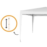 thumbnail of Cenador plegable y ajustable en altura 300x300x240/250 cm blanco Aktive