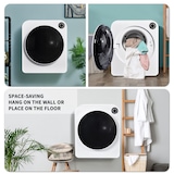 thumbnail of Ablufttrockner 3 kg Kapazität 830W in Weiß mit Dreifachfilter, 5 Programmen, platzsparend, ideal für kleine Wohnungen und Wohnheime