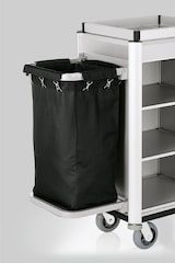 thumbnail of WAS Germany - Zimmerservicewagen Isabella, 1 Wäschesack, 95 x 54 x 116 cm, helle Kantenprofile/Aluoptik