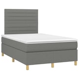 thumbnail of vidaXL Boxspringbett mit Matratze & LED Dunkelgrau 120x190 cm Stoff