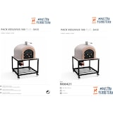 thumbnail of MF - Forno a Legna da Esterno in Muratura Modello VESUVIUS (Bianco - 100 x 100 x 157 cm) – Isolato con Sughero e 3 Coperte in Ceramica