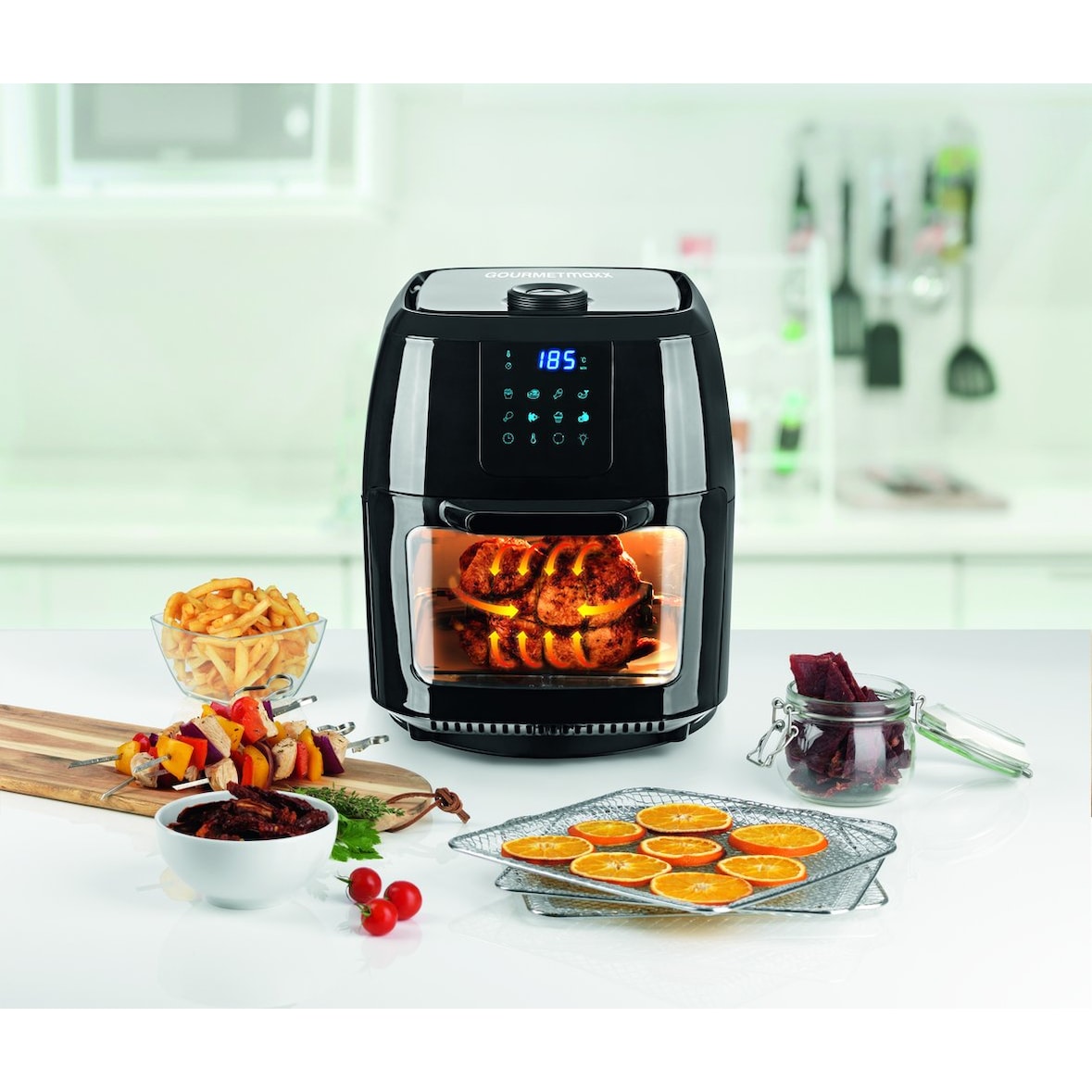 GOURMETmaxx Heißluft-Fritteuse Digital - Schwarz