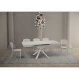 thumbnail of Tavolo allungabile 90x90/194 cm Clerk piano Bianco Frassino - gambe Bianche