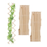 thumbnail of Relaxdays Rankgitter, ausziehbar, 3er Set, Rankhilfe für Kletterpflanzen, 180 cm, Garten, Balkon & Terrasse, Holz, natur
