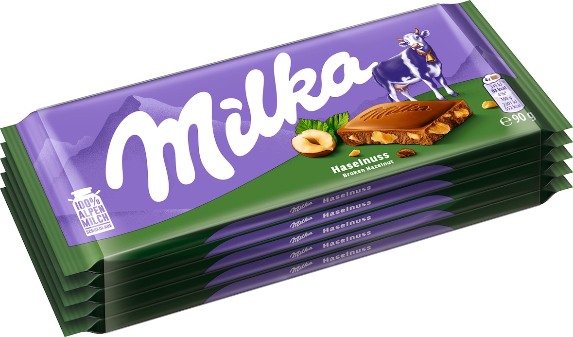 Milka Haselnuss Tafel 5 x 90 g (0,45 kg)