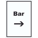 thumbnail of Bar Schild mit Text und Richtungspfeil rechts Pub Kneipe hochkant A0 (841x1189mm)