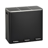 thumbnail of TM2X30 Treteimer 60 Liter Abfalleimer Mülleimer Design Mülltrennung Papierkorb Küchen-Ordnung Trennsystem Silber