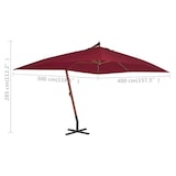 thumbnail of Helloshop26 - Parasol meuble de jardin en porte-à-faux avec mât en bois 400 x 300 cm bordeaux 02_0008621