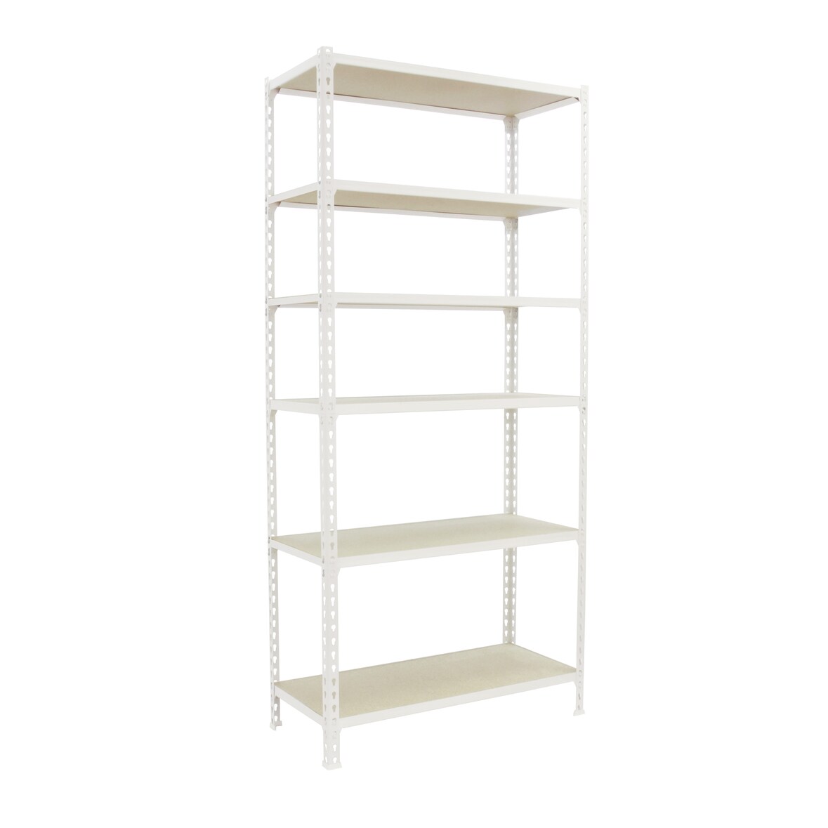 SimonRack Schwerlastregal 2500x1200x500 mm, 6 Ebenen, Holzböden, 200 kg Tragkraft pro Ebene, Weiss - Maderclick