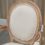 thumbnail of HOMCOM Sedia da Pranzo Imbottita con Braccioli Legno e Tessuto Crema