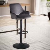 thumbnail of Barhocker FineBuy Küchenhocker Samt Hocker Bistrohocker Barstuhl Drehbar Modern