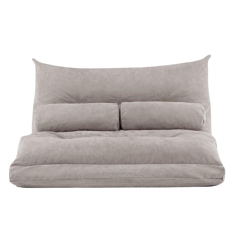 COSTWAY Divano pieghevole, divano letto 3 in 1 con funzione letto e schienale regolabile, divano letto con 2 cuscini lombari