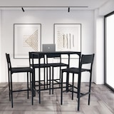 thumbnail of Bartisch-Set mit 4 Hockern SCHWARZ LIGNANO von Yelloo