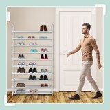 thumbnail of Relaxdays Schuhregal Stoff, HBT: 175,5x100x29 cm, für 50 Paar Schuhe, 10 Etagen, Stecksystem, XXL Schuhgestell, weiß