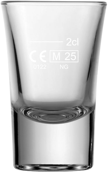 METRO PROFESSIONAL Shotglas, glas, 3.4 cl, gekalibreerd, 6 stuks