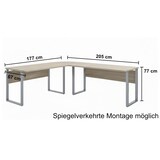 thumbnail of Büromöbel-Set TABOR PRO 1 in Eiche Sonoma / weiß Hochglanz, Arbeitszimmer Komplett-Set