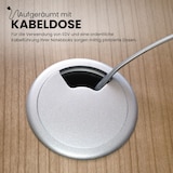 thumbnail of bümö Konferenztisch groß KT40 in Asteiche Säule in Silber