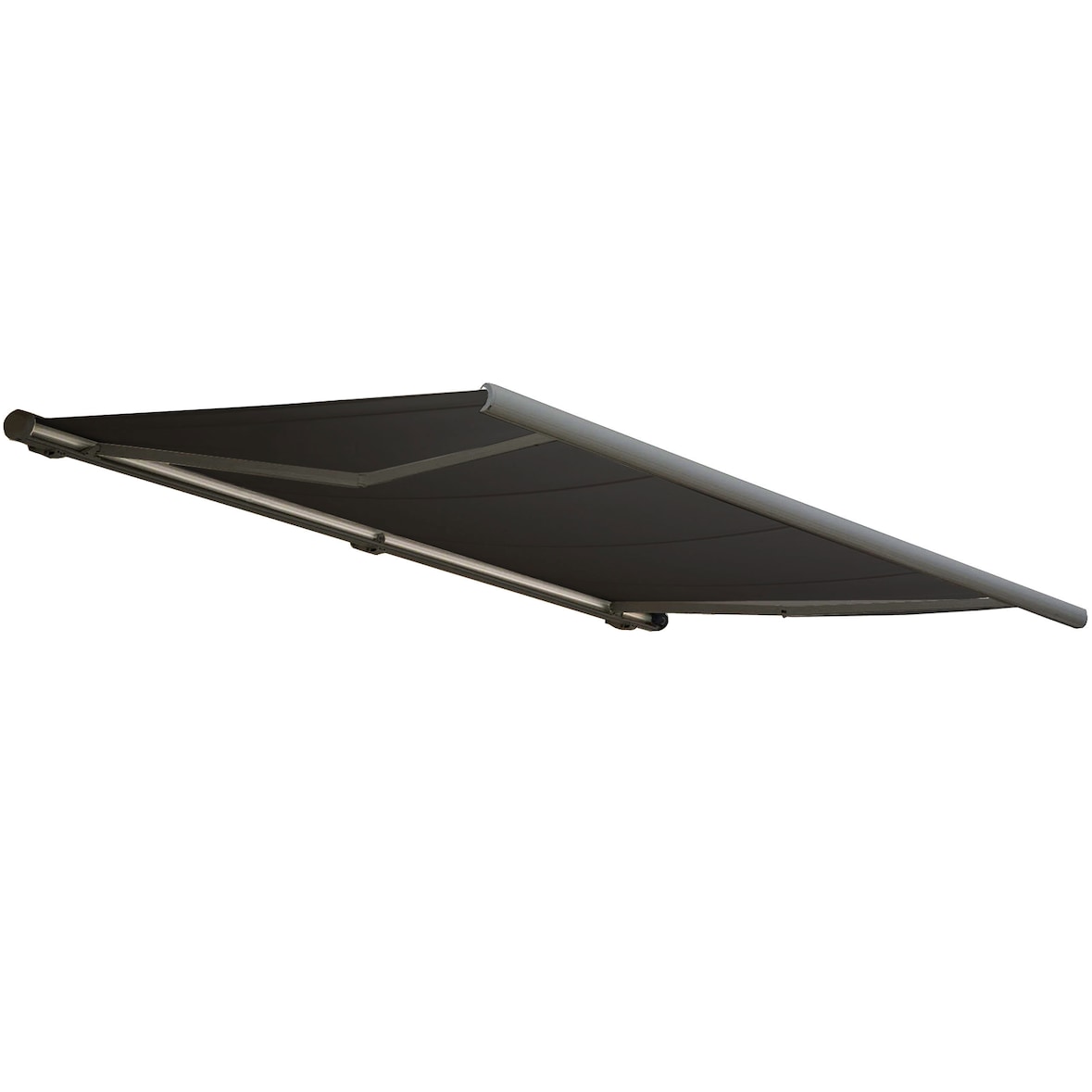 Elektrische Kassettenmarkise T122, Markise Vollkassette 4x3m ~ Polyester anthrazit, Rahmen grau