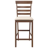 thumbnail of vidaXL Barkrukken met kussens 2 st massief hout rubber bruin