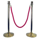 thumbnail of 2x Absperrpfosten Gold Absperrständer + Kordel Abgrenzungsständer