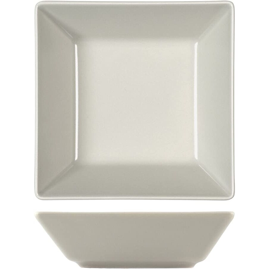 H&H Set 6 Piatti Fondi in Stoneware Osaka Tortora 17x17cm