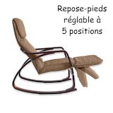 thumbnail of Sillón Relax Mecedora con Reposapiés Mod. ZEN NOGAL CAFE de Yelloo