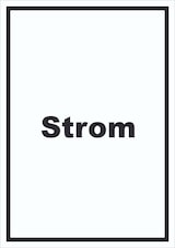 thumbnail of Strom Schild mit Text Anschluss hochkant A3 Rückseite selbstklebend